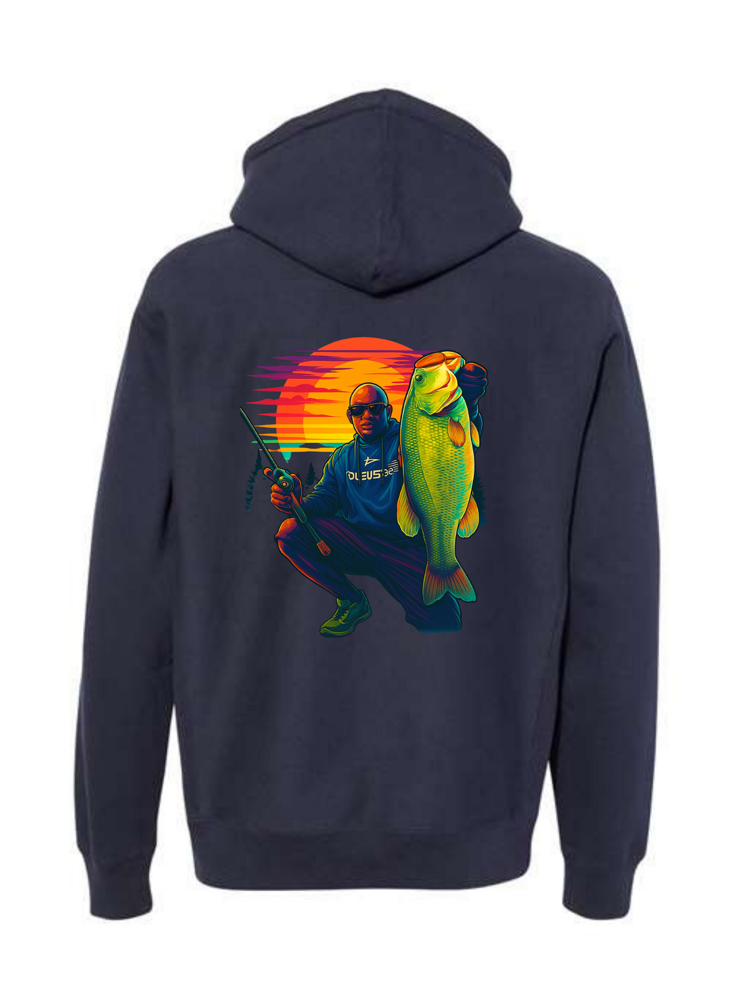 Hamptons Bass Hoodie Mandel Back